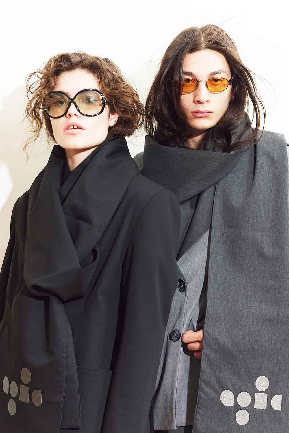 Agic-Siyah Uzun Kumaş Şal-Şal & Fular-4-Milagron.com