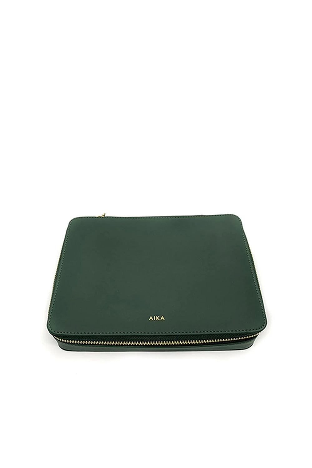Aika Concept-Large Jewelry Bag Koyu Yeşil-Takı Çantası-1-Milagron.com