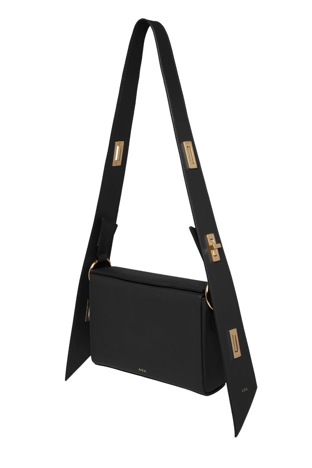 Aika Concept-Leather Istanbul Bag Black-Omuz Çantası-2-Milagron.com