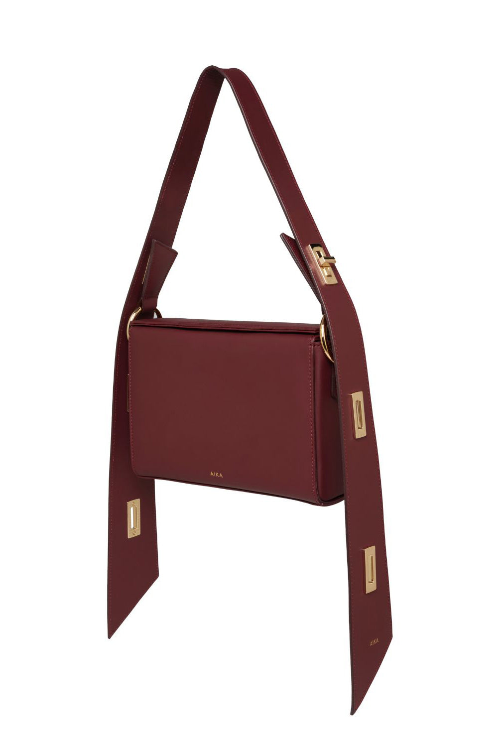Aika Concept-Leather Istanbul Bag Burgundy-Omuz Çantası-1-Milagron.com