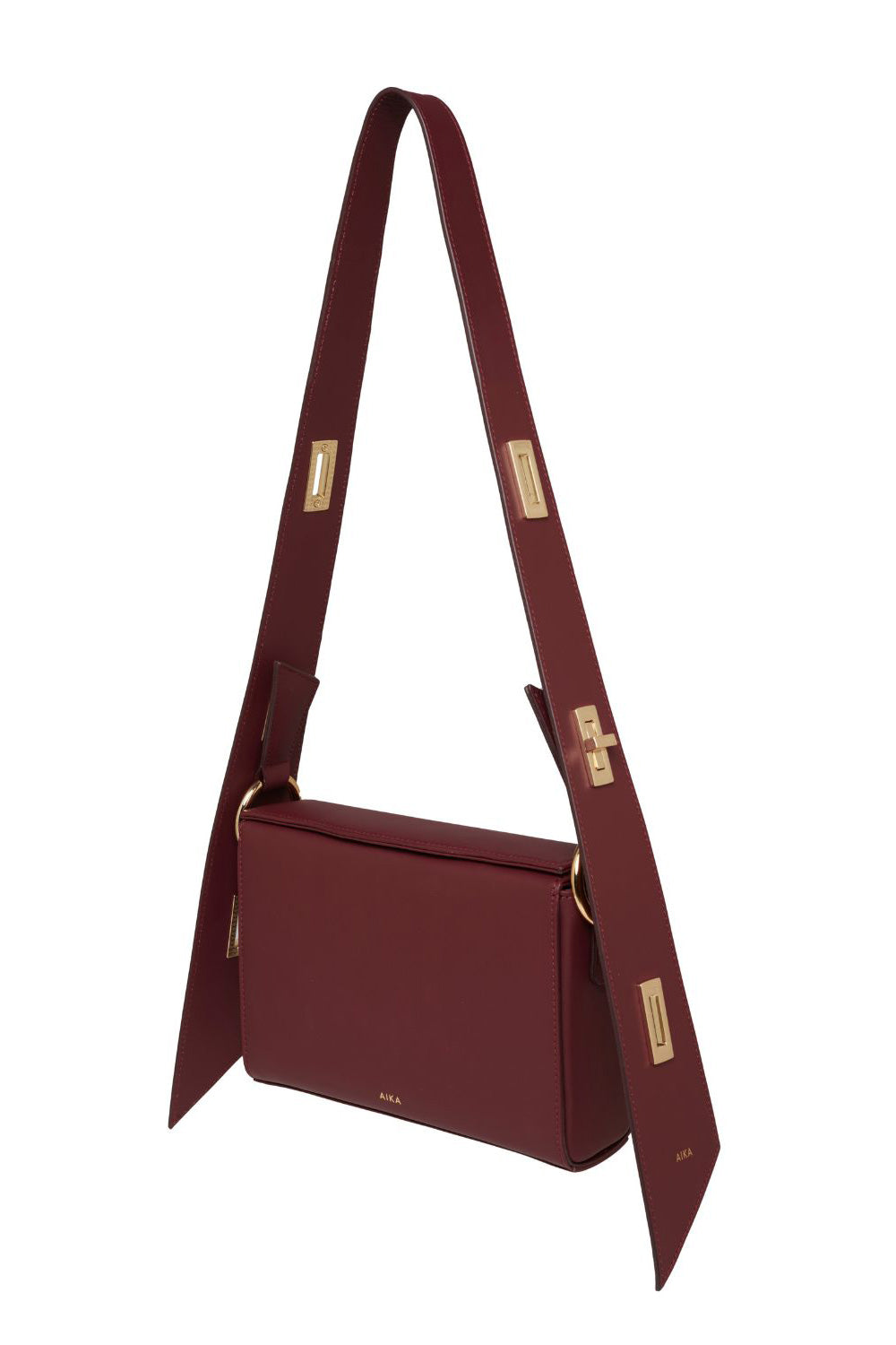 Aika Concept-Leather Istanbul Bag Burgundy-Omuz Çantası-2-Milagron.com