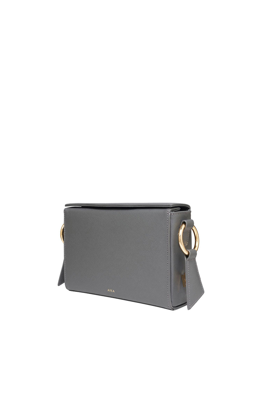 Aika Concept-Leather Istanbul Bag Grey-Omuz Çantası-4-Milagron.com