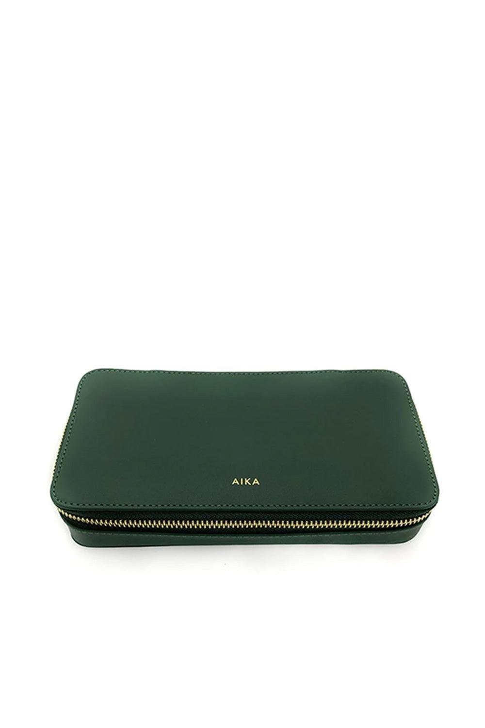 Aika Concept-Medium Jewelry Bag Koyu Yeşil-Takı Çantası-1-Milagron.com