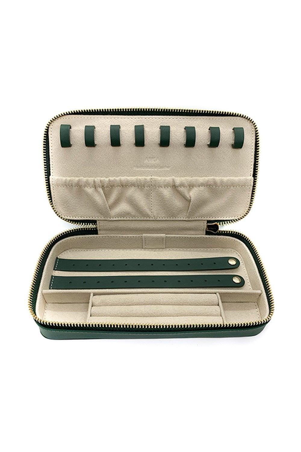 Aika Concept-Medium Jewelry Bag Koyu Yeşil-Takı Çantası-3-Milagron.com