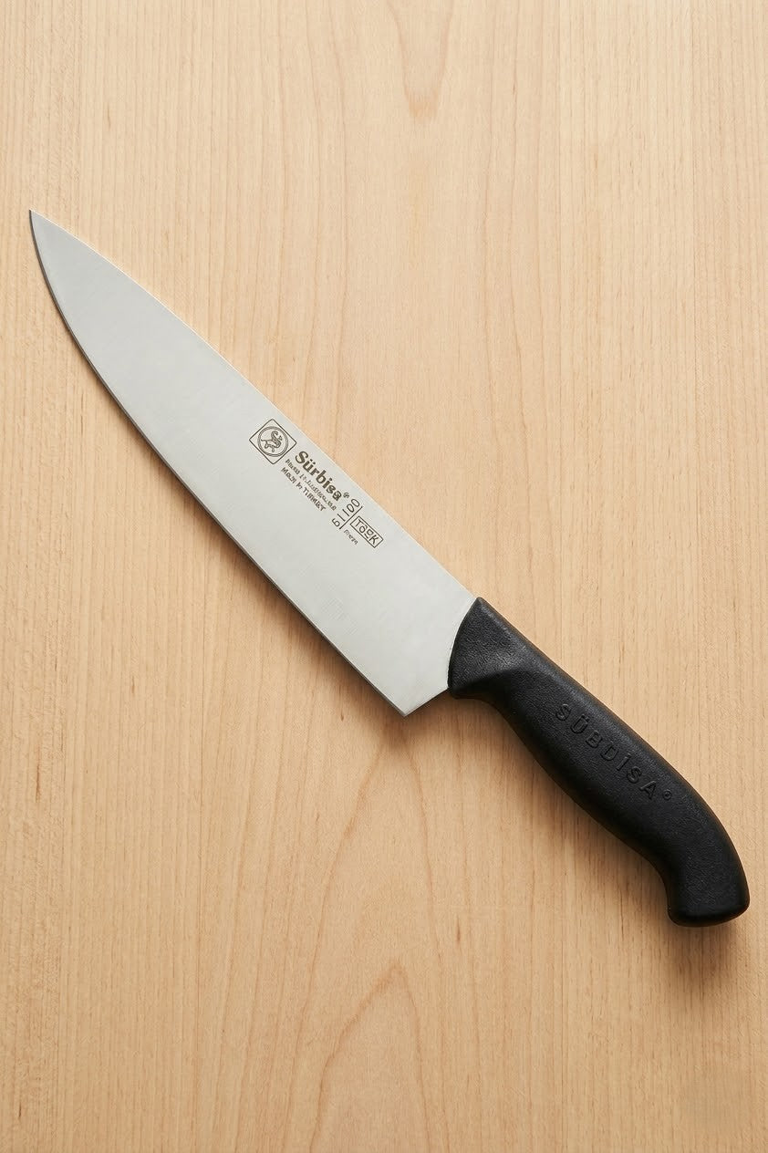 Profesyonel Mutfak Şef Aşçı Bıçağı Sürmene Çelik Et Sebze Doğrama Bıçak Siyah 35 Cm Sürbisa 61190