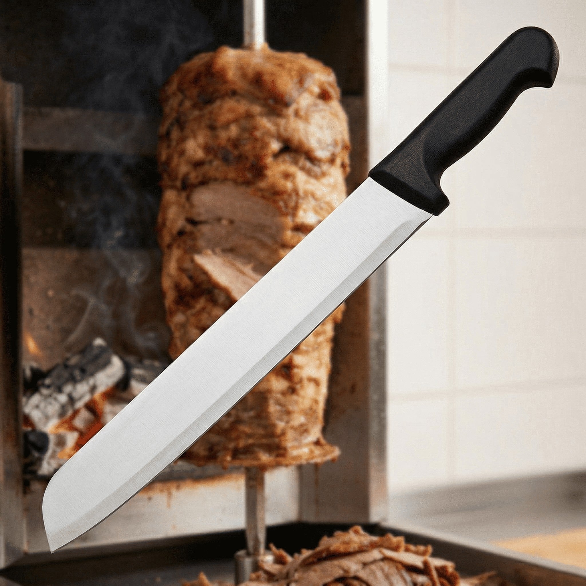 Sürmene Döner Kesme Bıçağı Kaşar Ve Kavurma Bıçak Paslanmaz Çelik 47 Cm Sürbisa 61632