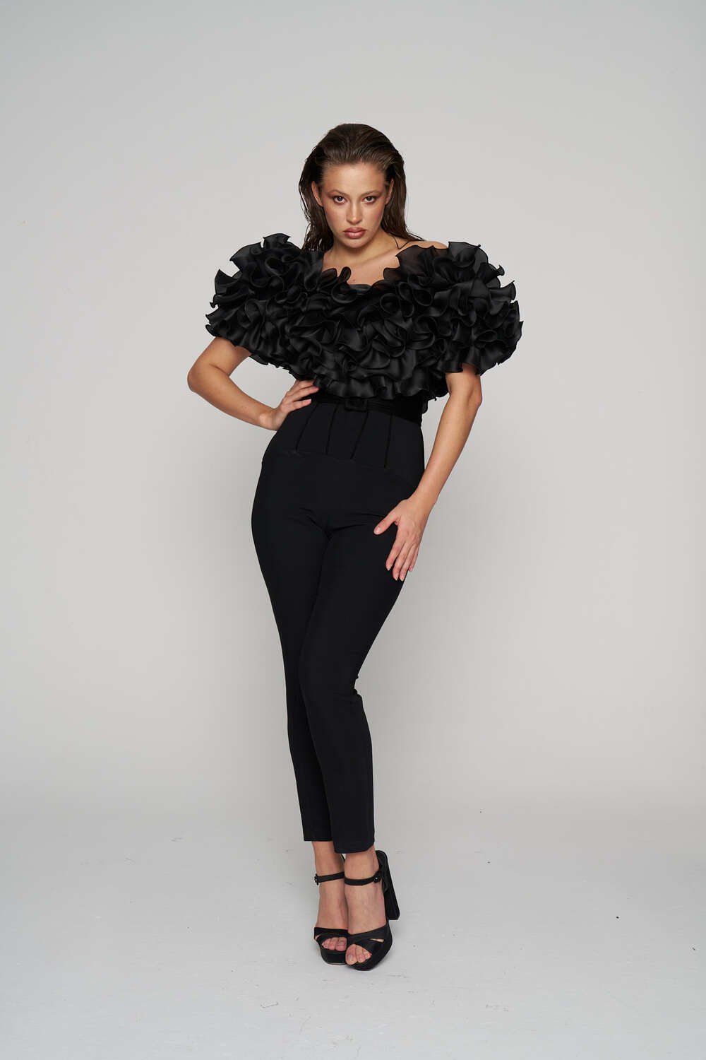 Alaii-Yaka Volanlı İpek Organze Tulum-Tulum-3-Milagron.com