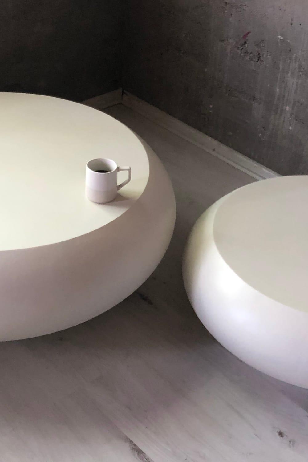 Alanco Design-Karen Açık Bej Polyester Orta Sehpa (Büyük)-Sehpa-3-Milagron.com