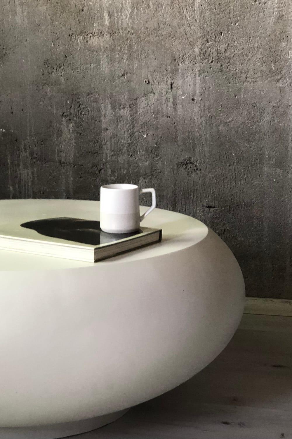 Alanco Design-Karen Açık Bej Polyester Orta Sehpa (Küçük)-Sehpa-2-Milagron.com