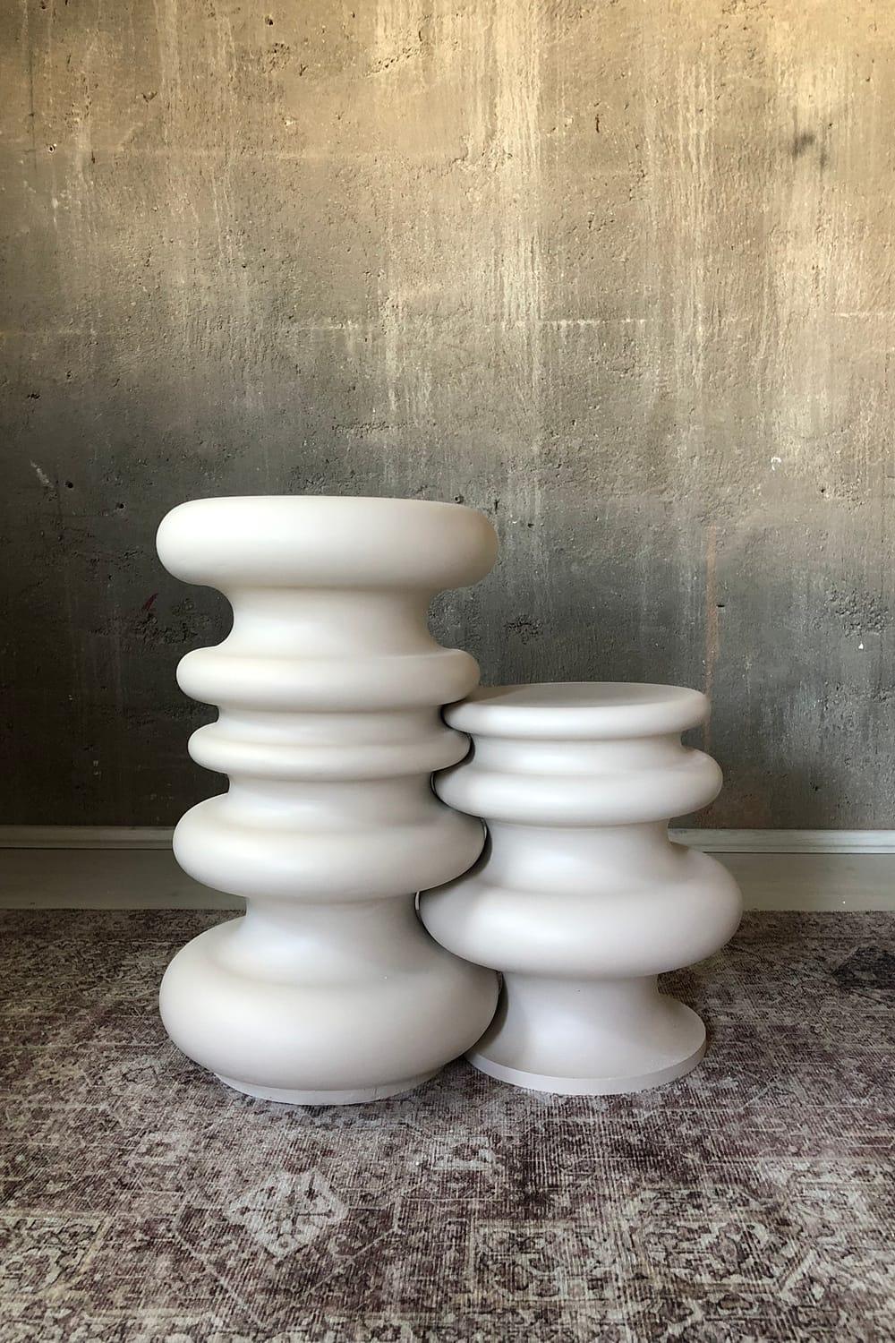 Alanco Design-Pureline Açık Bej Kompakt 2'li Yan Sehpa-Sehpa-2-Milagron.com