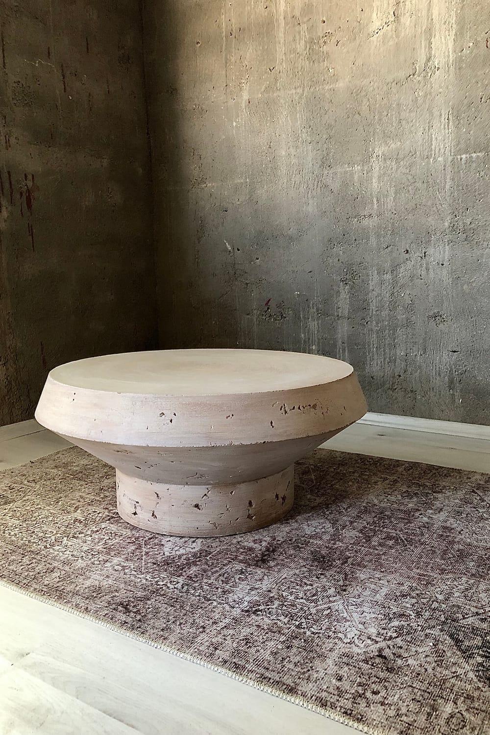 Alanco Design-Traverten Görünümlü Polyester Orta Sehpa-Sehpa-1-Milagron.com