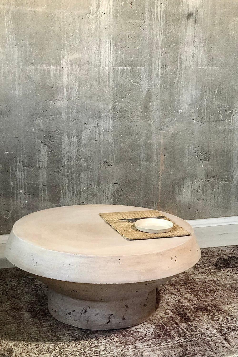 Alanco Design-Traverten Görünümlü Polyester Orta Sehpa-Sehpa-2-Milagron.com