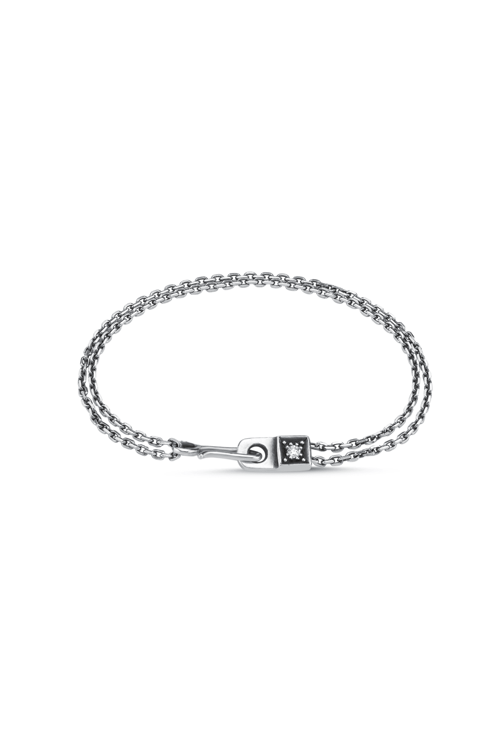 Aleyna Cebeci Jewelry-Arm In Arm Bileklik, 925 Ayar Gümüş, Pırlanta-Bileklik-1-Milagron.com