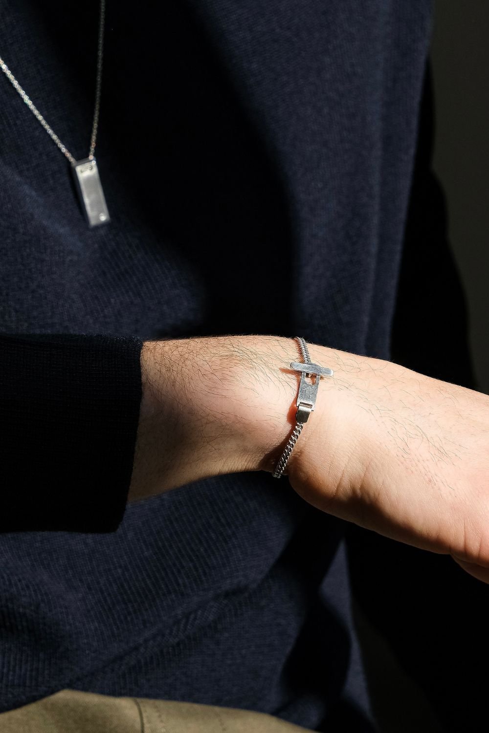 Aleyna Cebeci Jewelry-Cross Bileklik, 925 Ayar Gümüş-Bileklik-2-Milagron.com