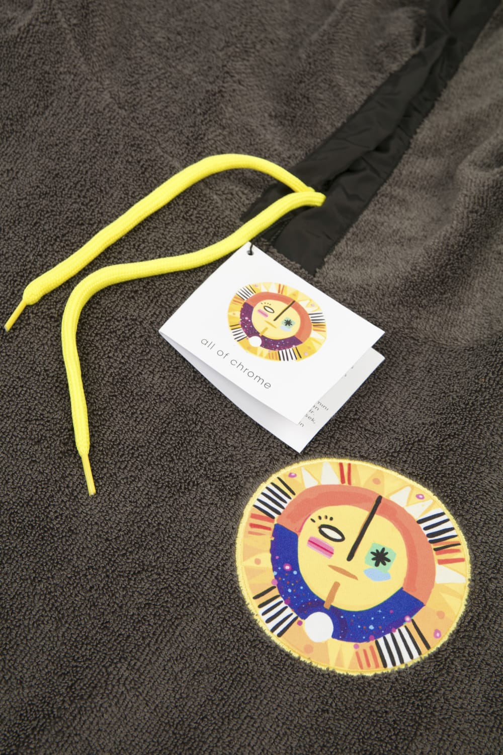 All Of Chrome-New Sun Year Gri Siyah Havlu Panço-Panço-3-Milagron.com