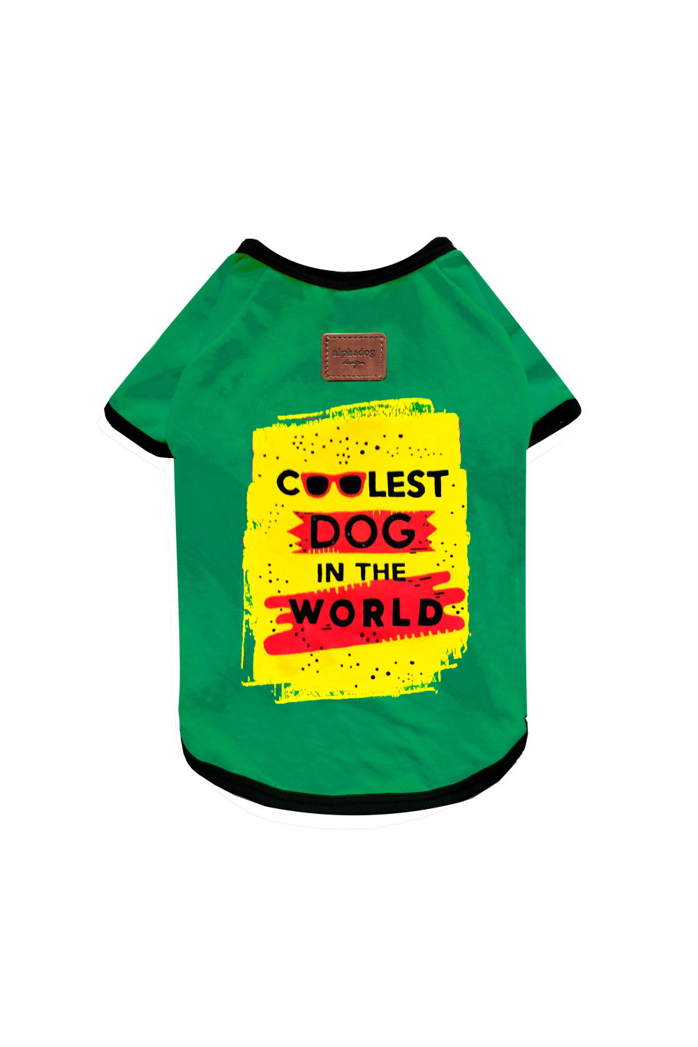 Alphadog Design-Cool Green Pet Tshirt-Köpek-1-Milagron.com