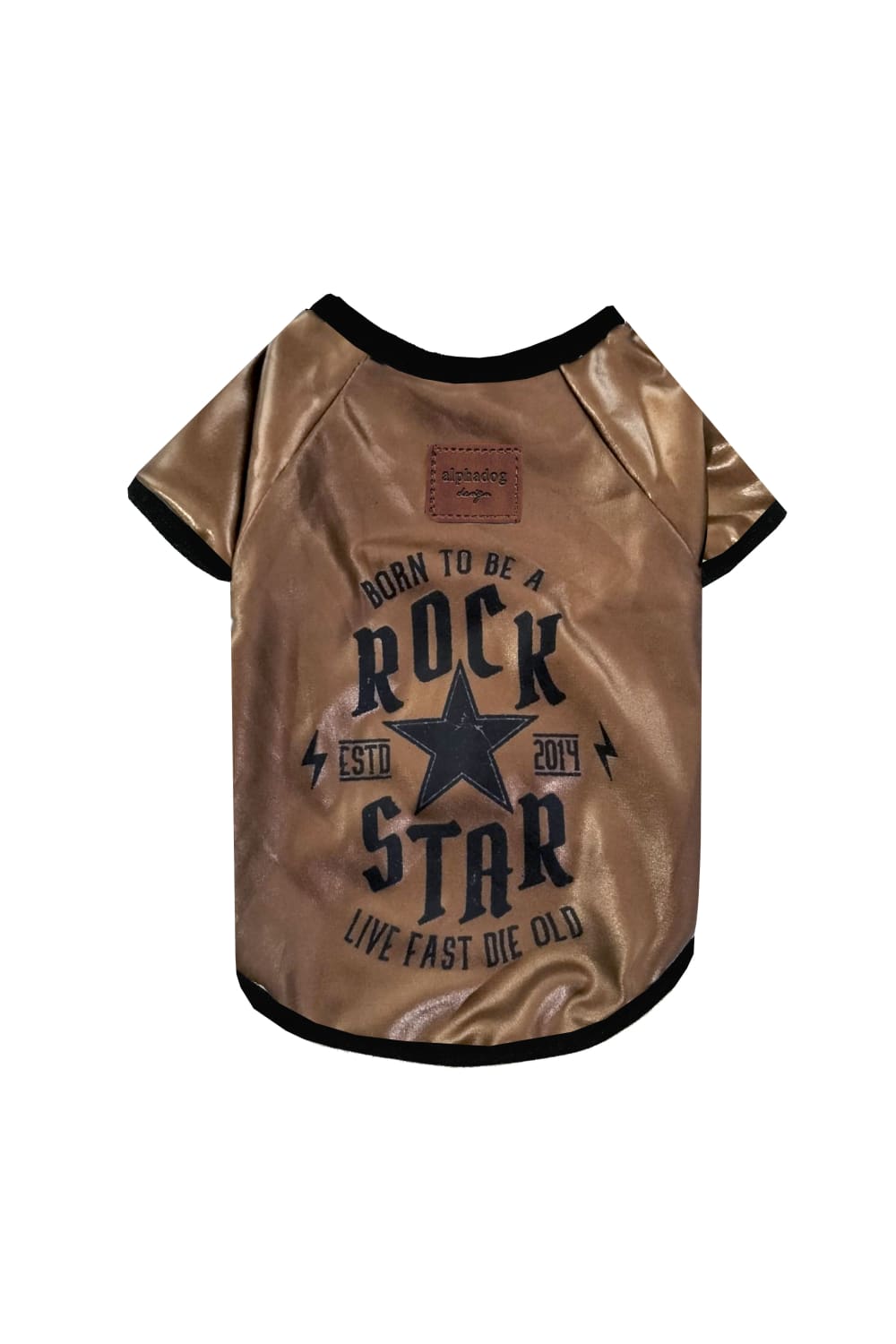 Alphadog Design-Rockstar Bakır Pet Tshirt-Köpek-1-Milagron.com