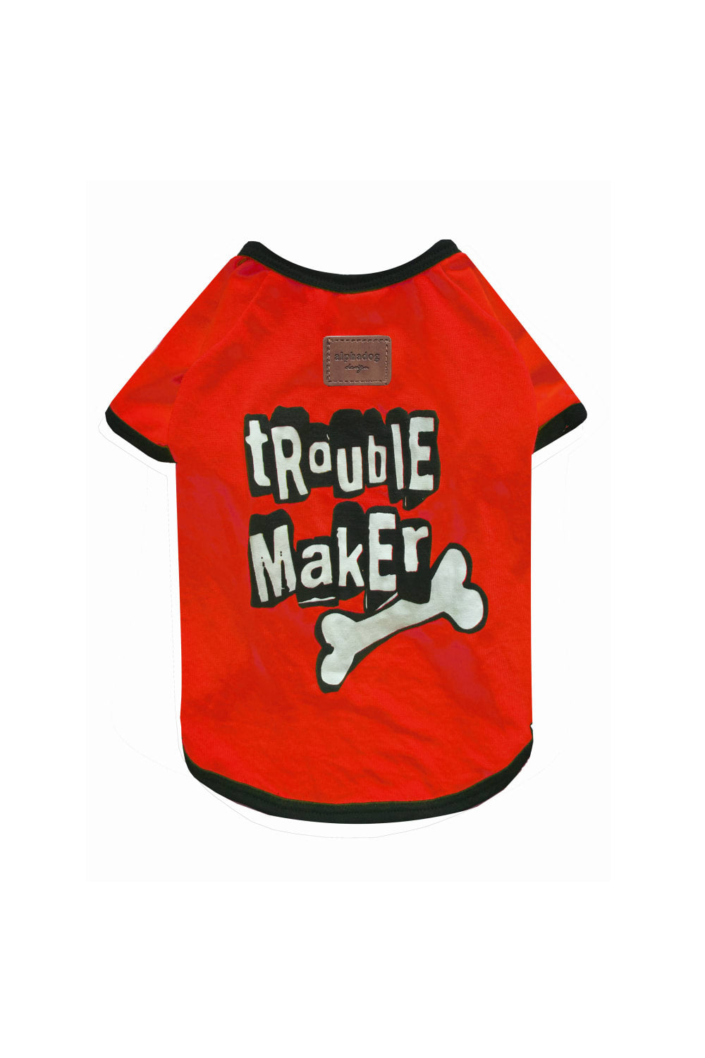 Alphadog Design-Trouble Maker Pet Tshirt-Köpek-1-Milagron.com