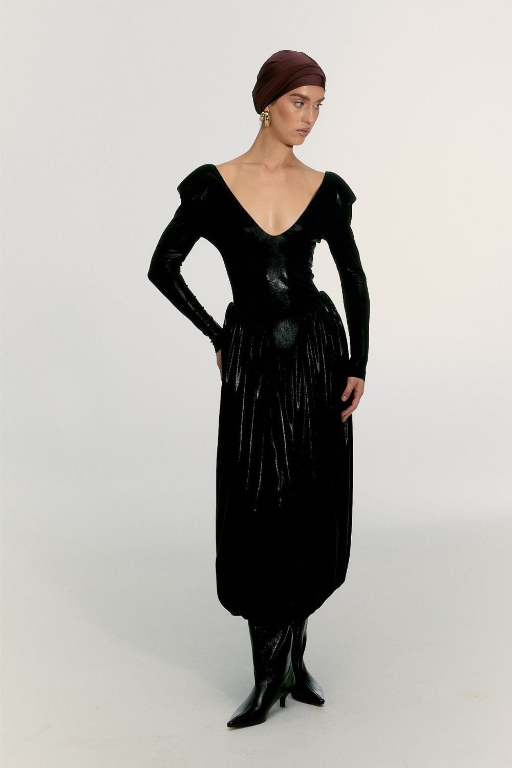 Alreves-Blanca Balloon Maxi Dress-Elbise-1-Milagron.com