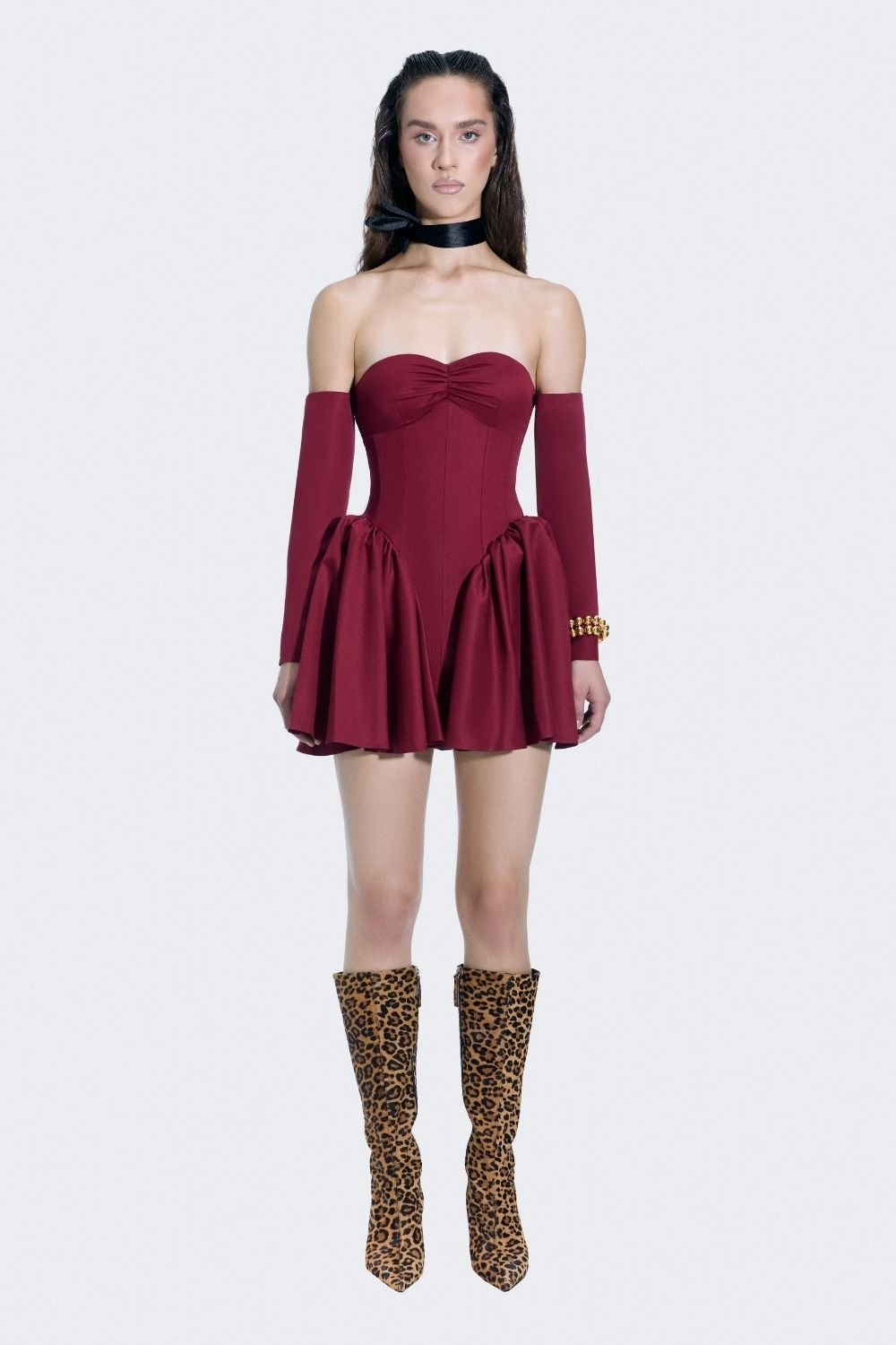 Alreves-Candela Burgundy Dress-Elbise-2-Milagron.com