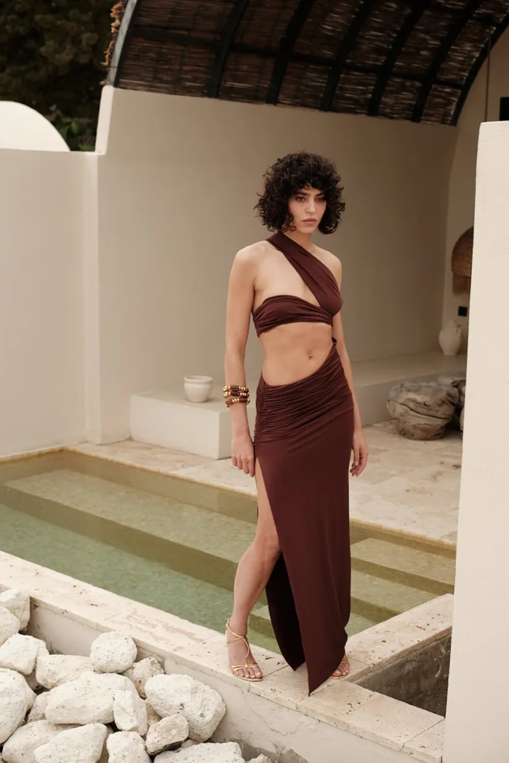 Alreves-Ola Low-cut Long Dress-Elbise-4-Milagron.com