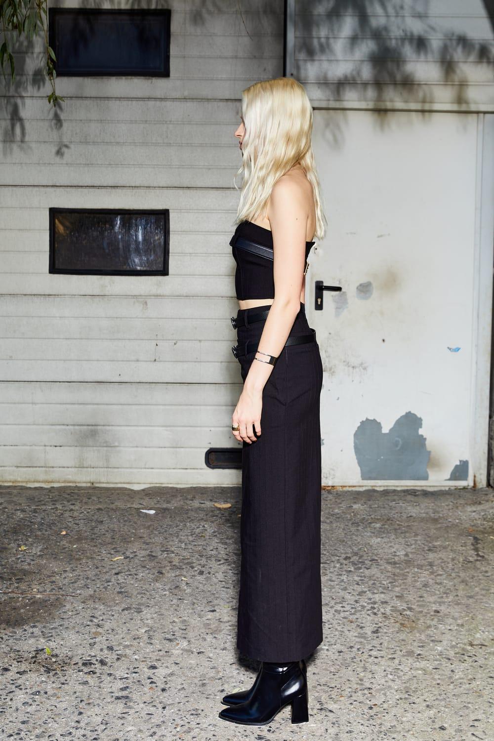 Alreves-Paloma Double Waist Skirt with Belts-Etek-4-Milagron.com