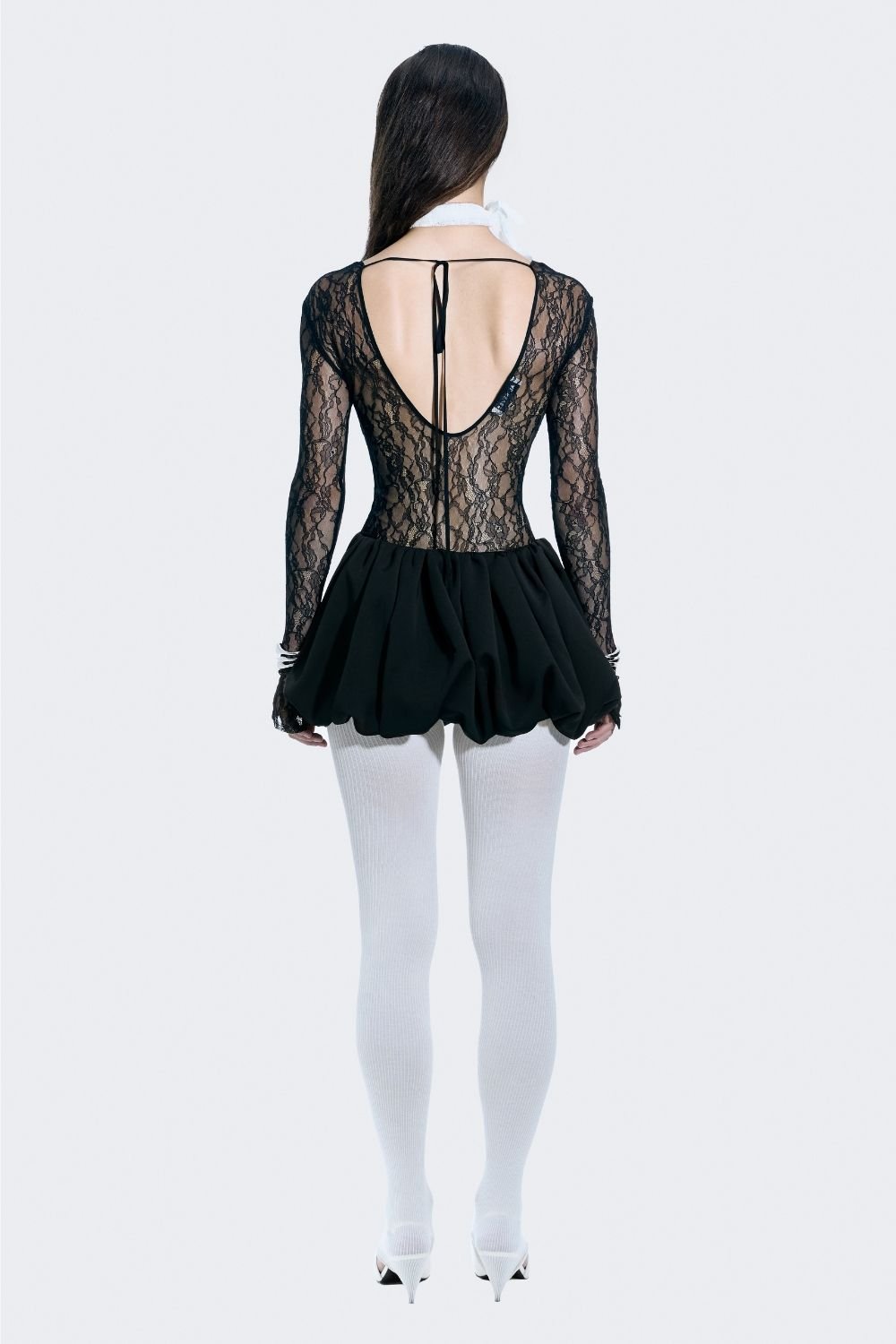 Alreves-Siena Lace Balloon Mini Dress-Elbise-3-Milagron.com