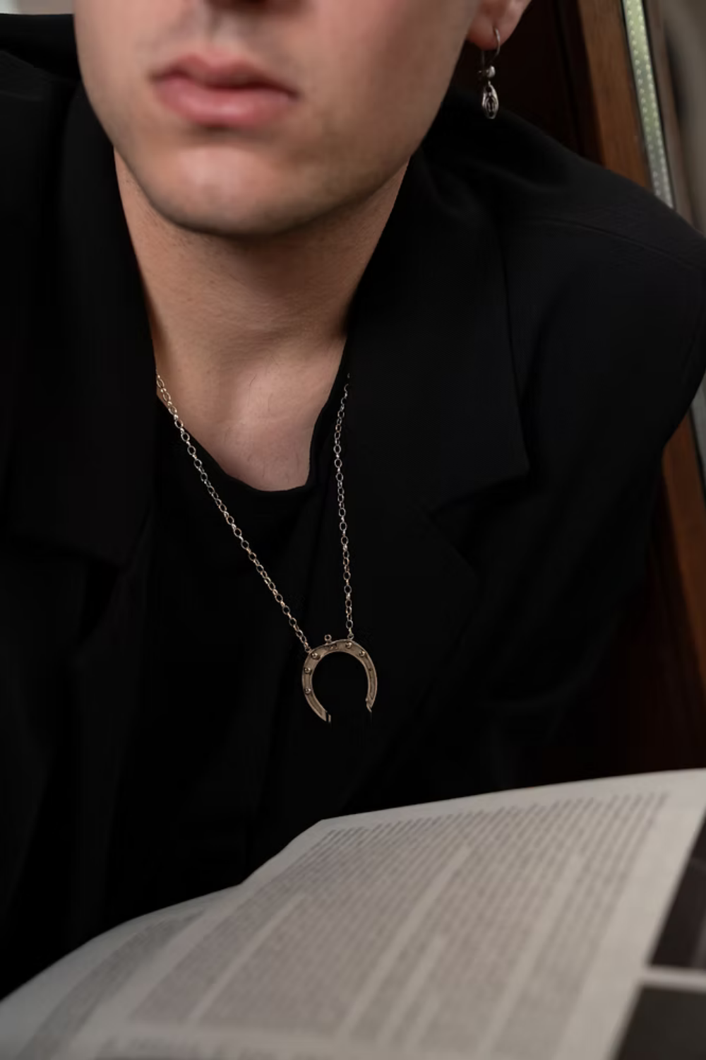 Altar-Geppetto Gümüş Kolye ( Tematik Tasarım Nal Kolye )-Kolye-2-Milagron.com