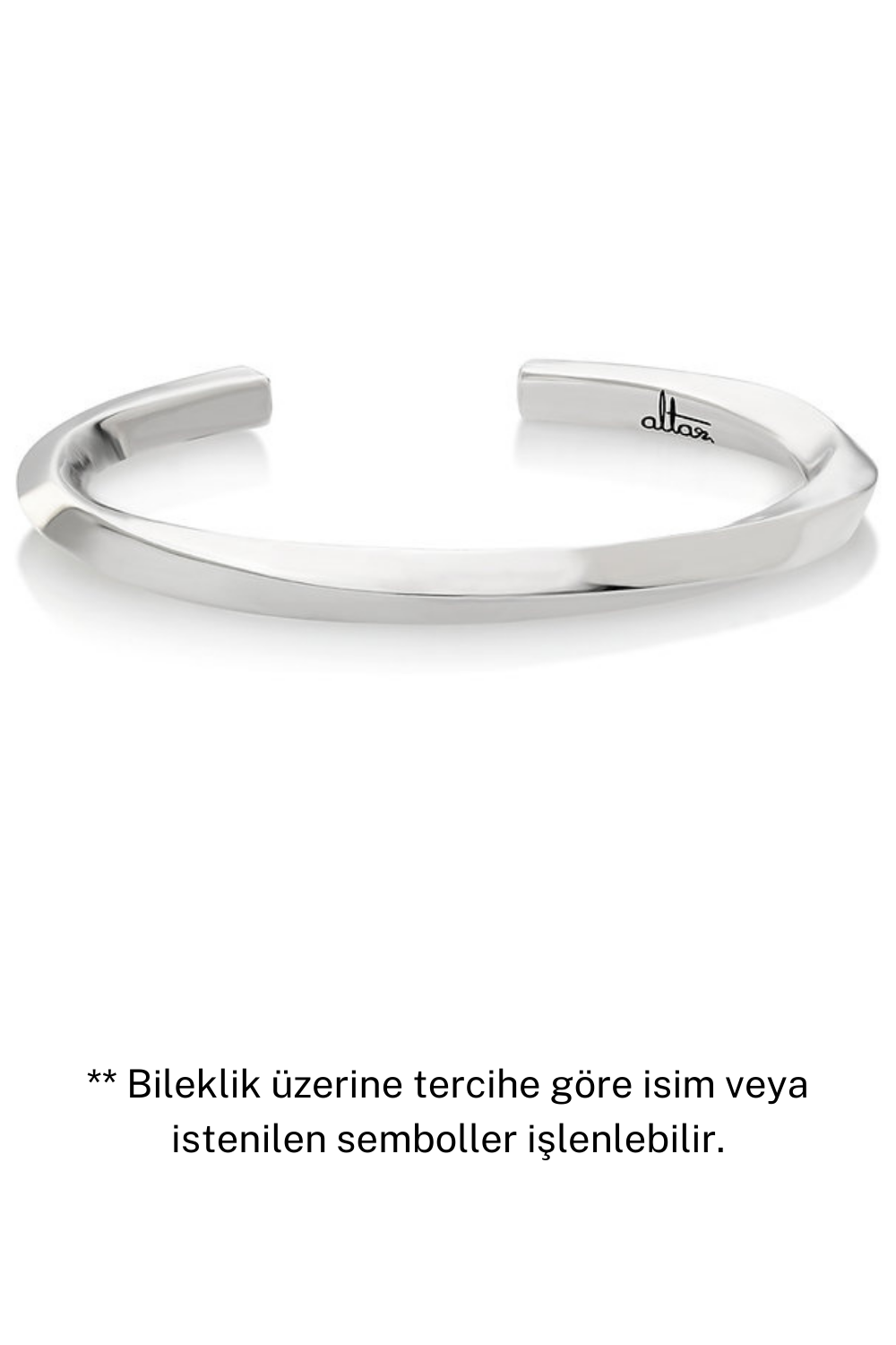 Altar-Özelleştirilebilir Camus Gümüş Bileklik ( İsim Veya Sembol)-Bileklik-1-Milagron.com