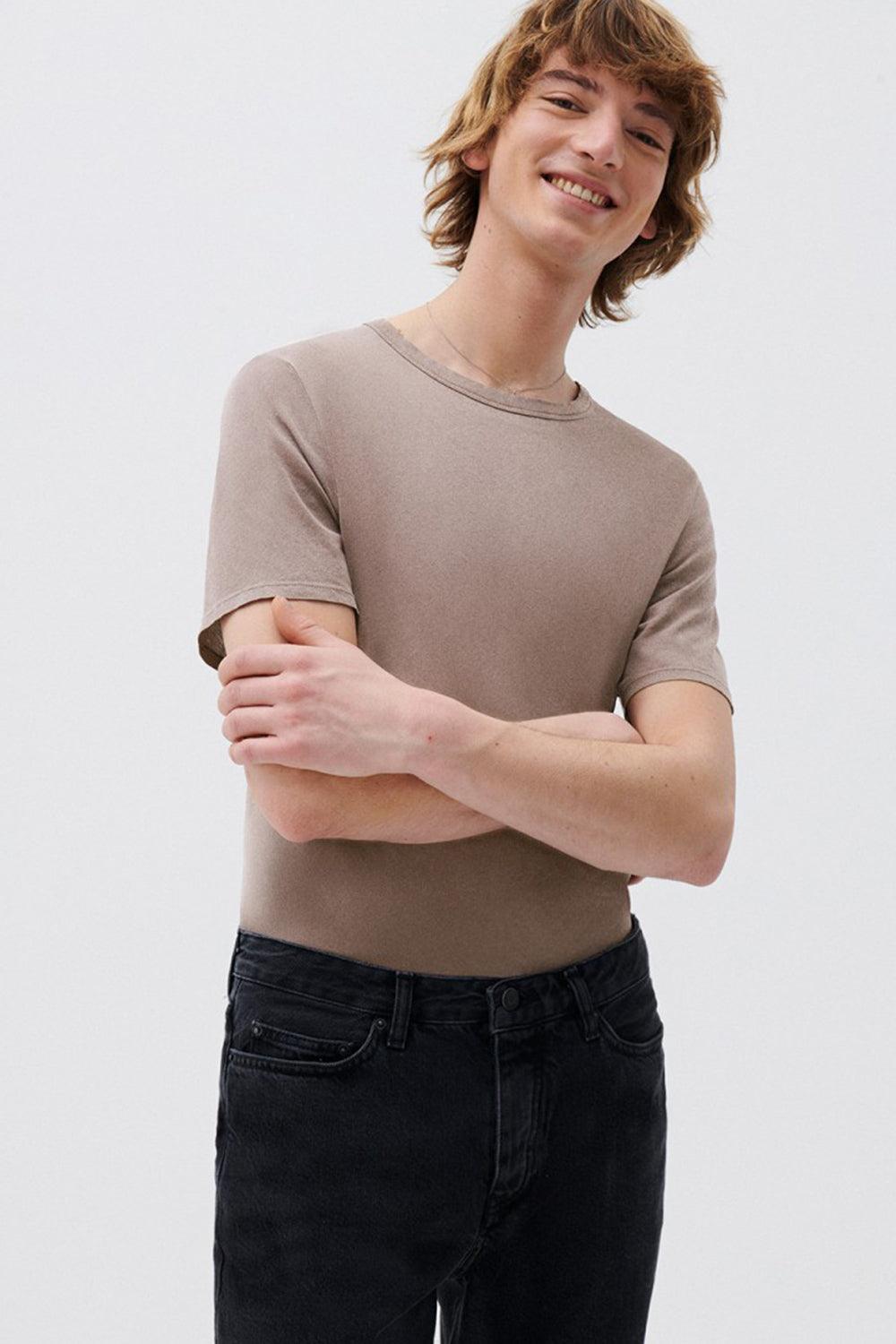 American Vintage-Devon Kahverengi T-Shirt-T-Shirts-2-Milagron.com