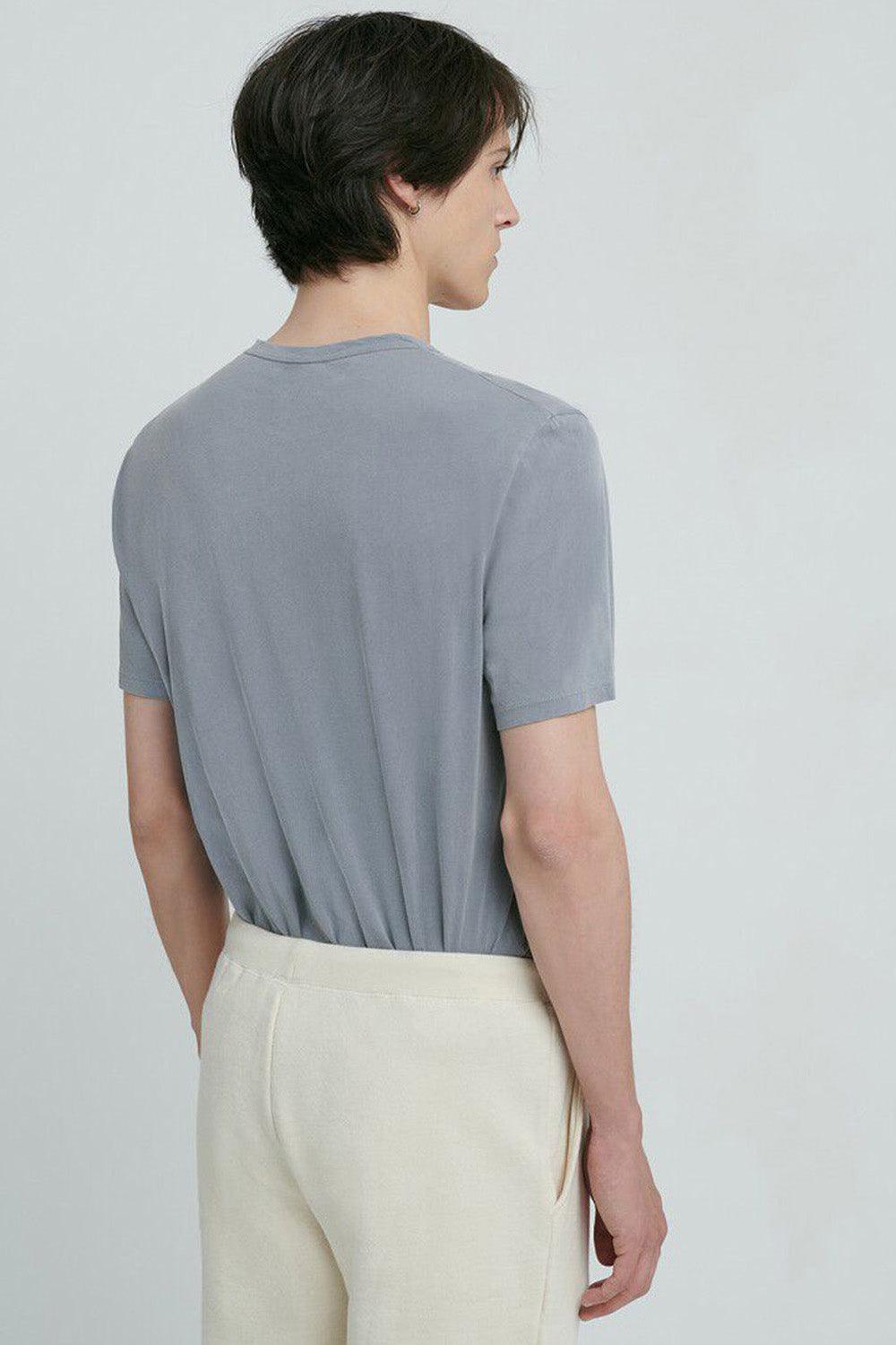 American Vintage-Devon Vintage Blue Grey T-shirt-T-Shirts-3-Milagron.com