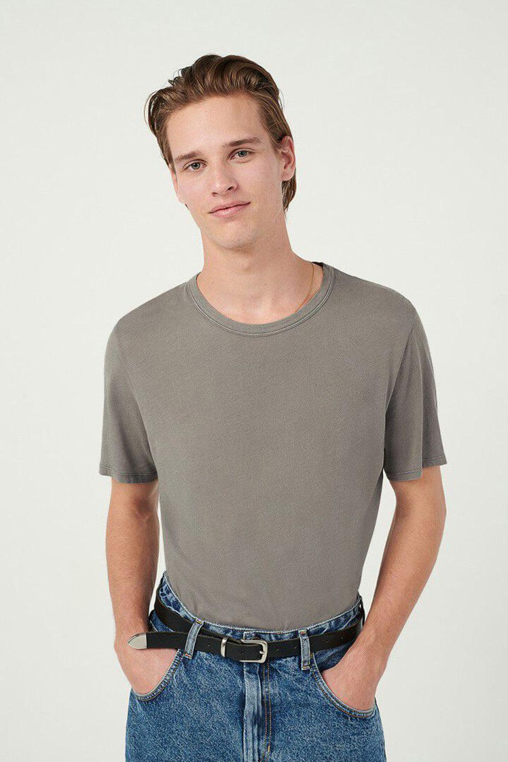 American Vintage-Devon Vintage Grey T-shirt-T-Shirts-1-Milagron.com