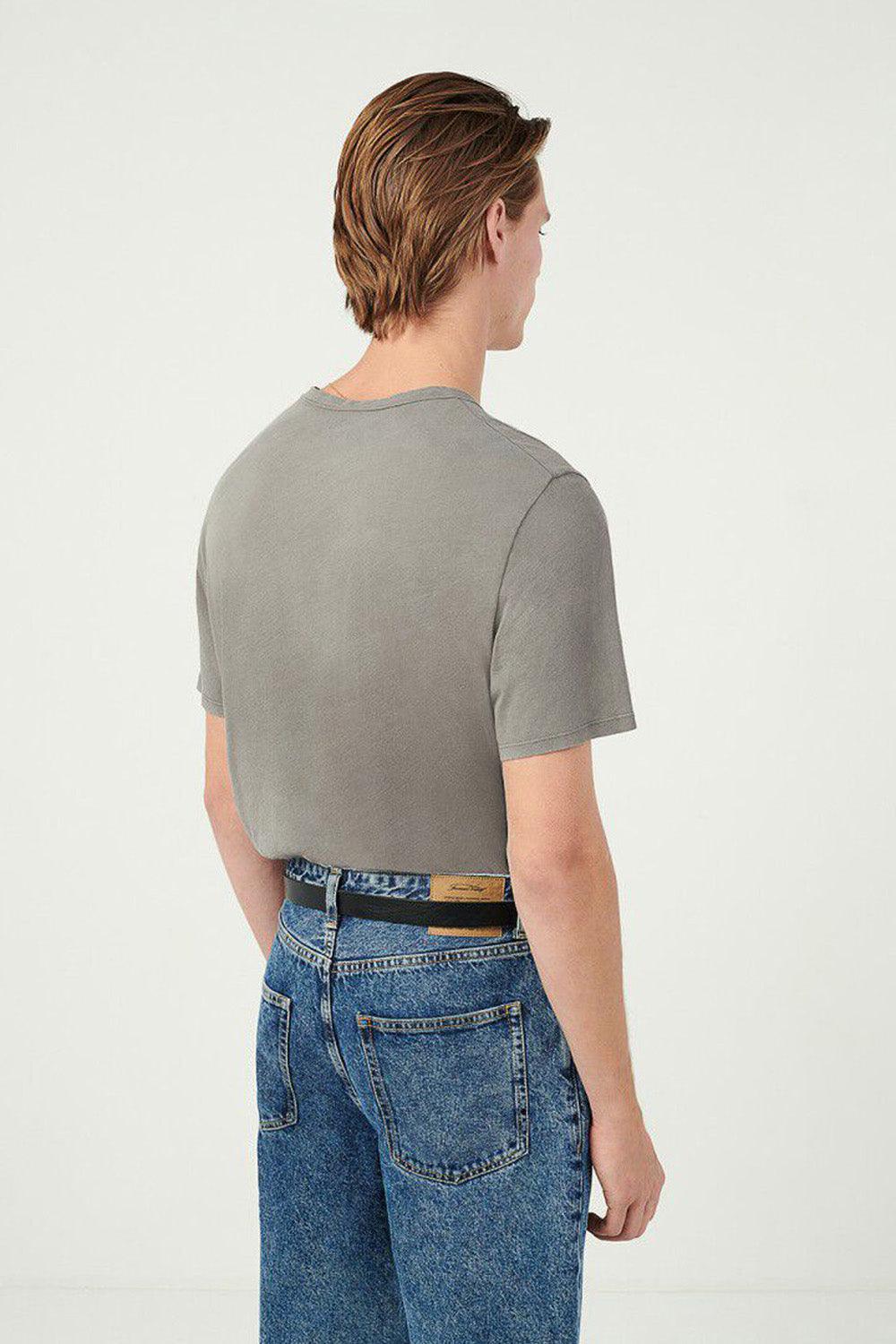 American Vintage-Devon Vintage Grey T-shirt-T-Shirts-4-Milagron.com