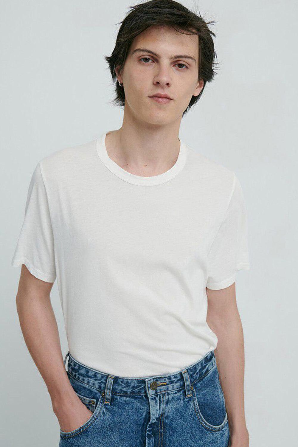 American Vintage-Devon Vintage Off-White T-shirt-T-Shirts-2-Milagron.com