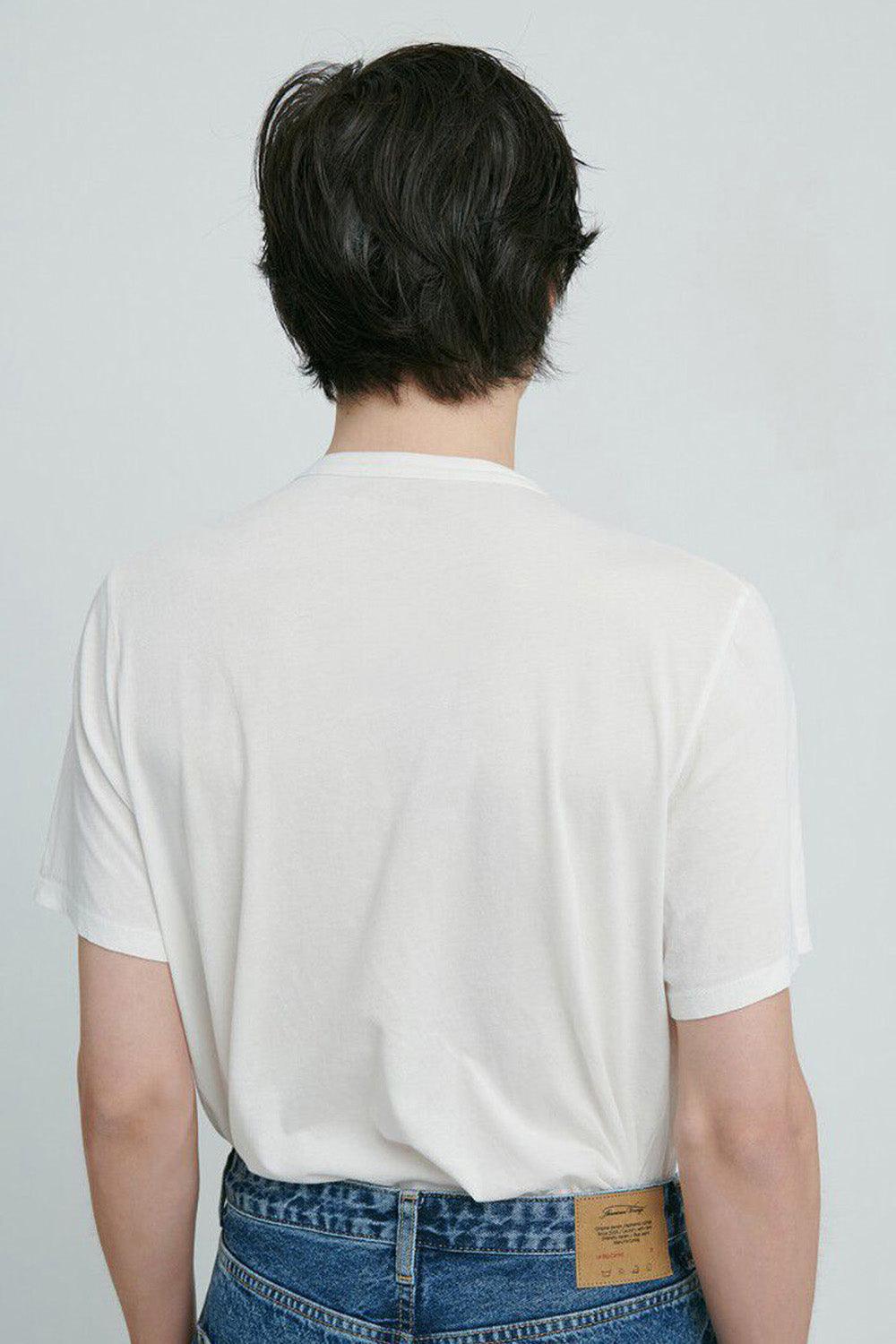 American Vintage-Devon Vintage Off-White T-shirt-T-Shirts-3-Milagron.com