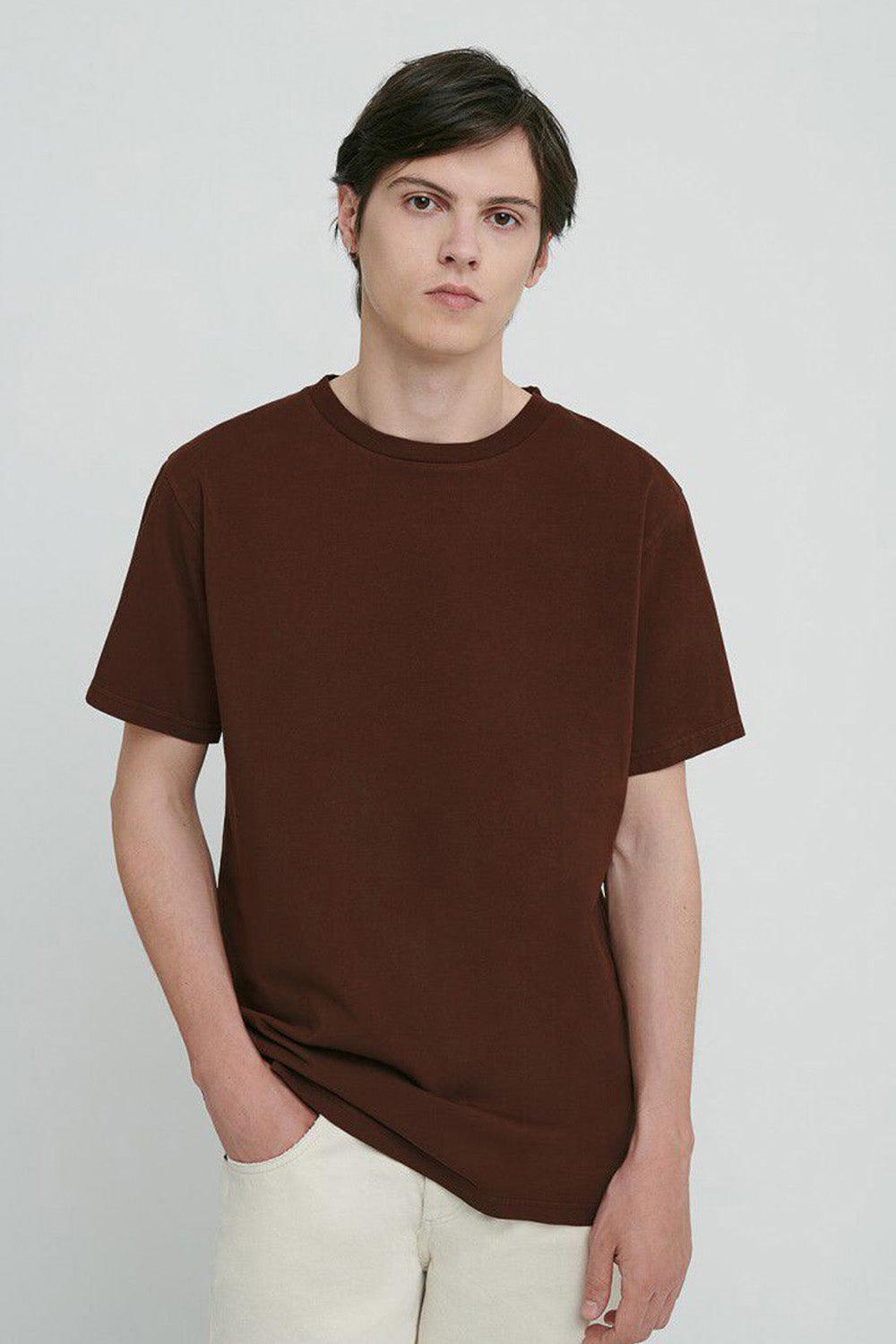 American Vintage-Fizvalley Brown T-shirt-T-Shirts-1-Milagron.com