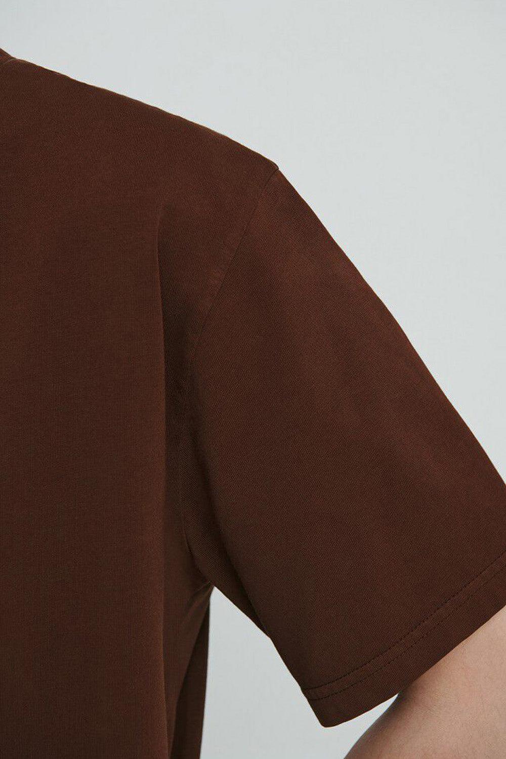 American Vintage-Fizvalley Brown T-shirt-T-Shirts-4-Milagron.com