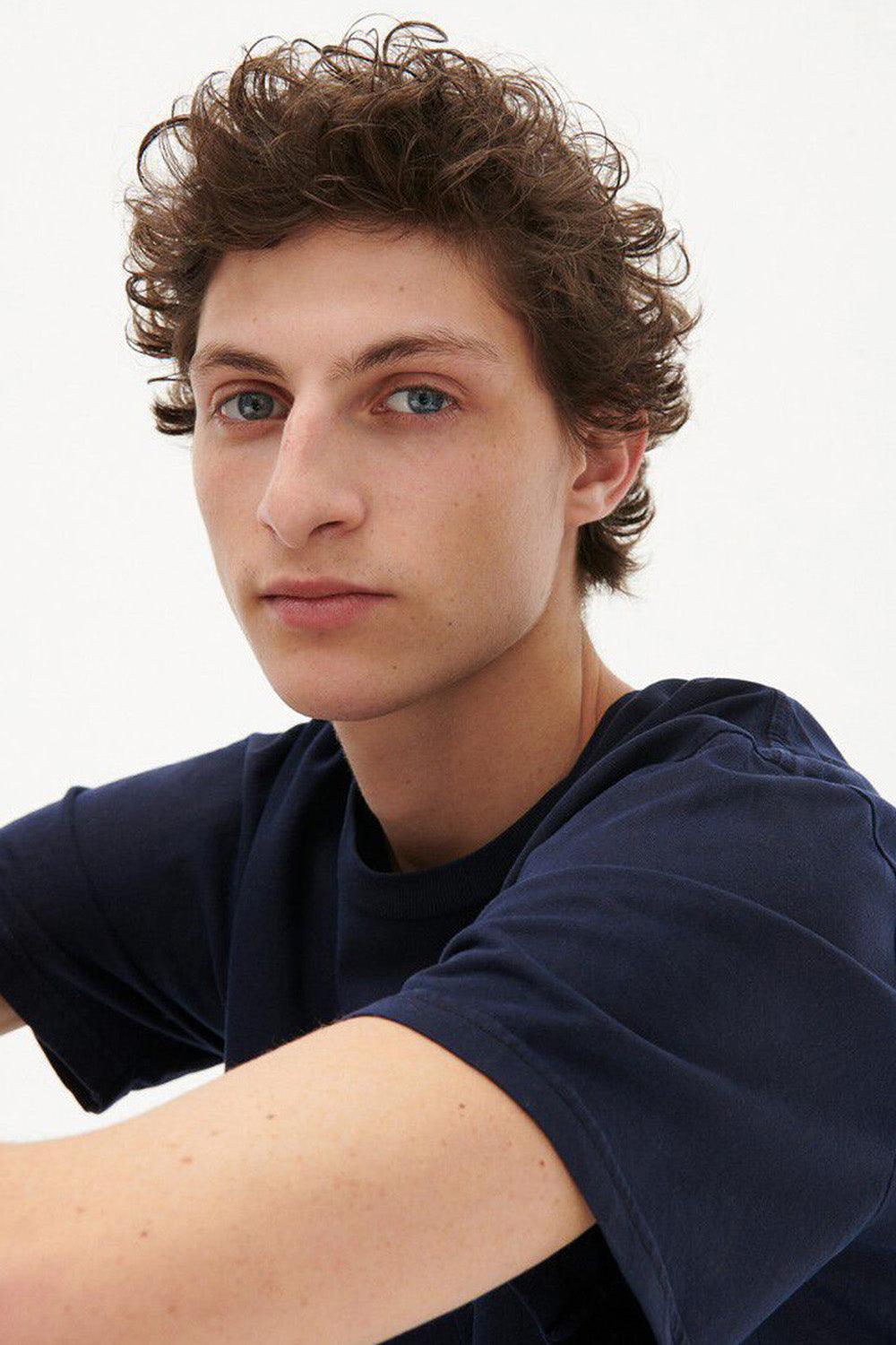 American Vintage-Fizvalley Vintage Navy T-shirt-T-Shirts-1-Milagron.com