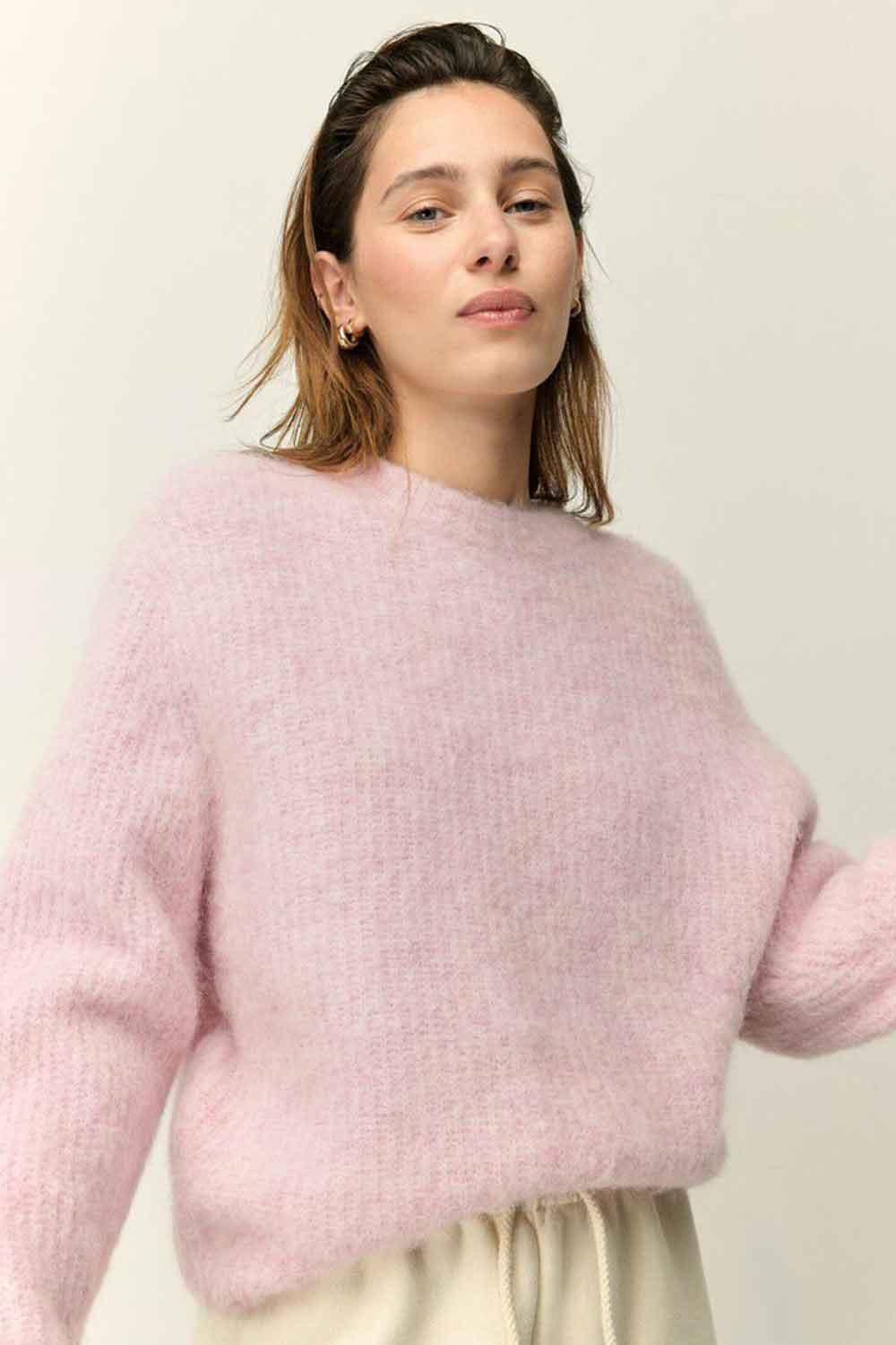 American Vintage-Pull Boule ML COL Montant Petale Chine-Kazak & Triko-3-Milagron.com