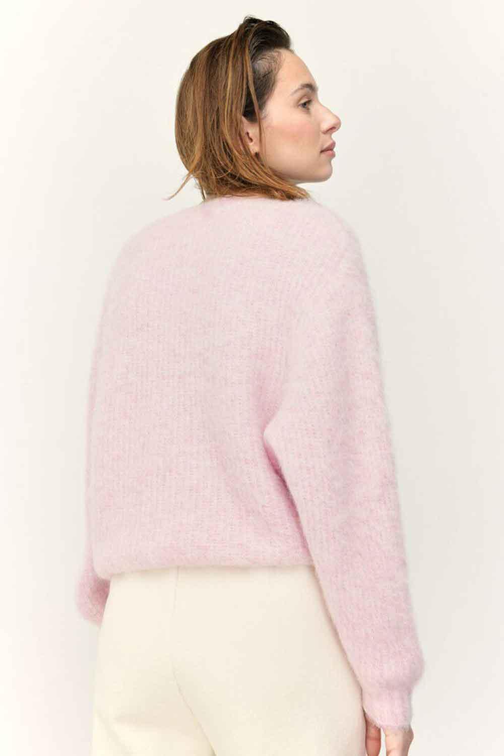 American Vintage-Pull Boule ML COL Montant Petale Chine-Kazak & Triko-4-Milagron.com