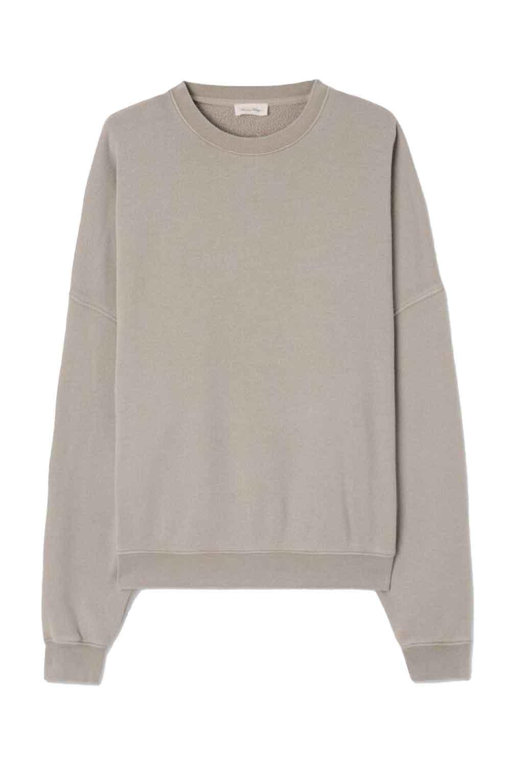 American Vintage-Sweat ML Col Rond Taupe Vintage-Sweatshirts & Hoodies-1-Milagron.com