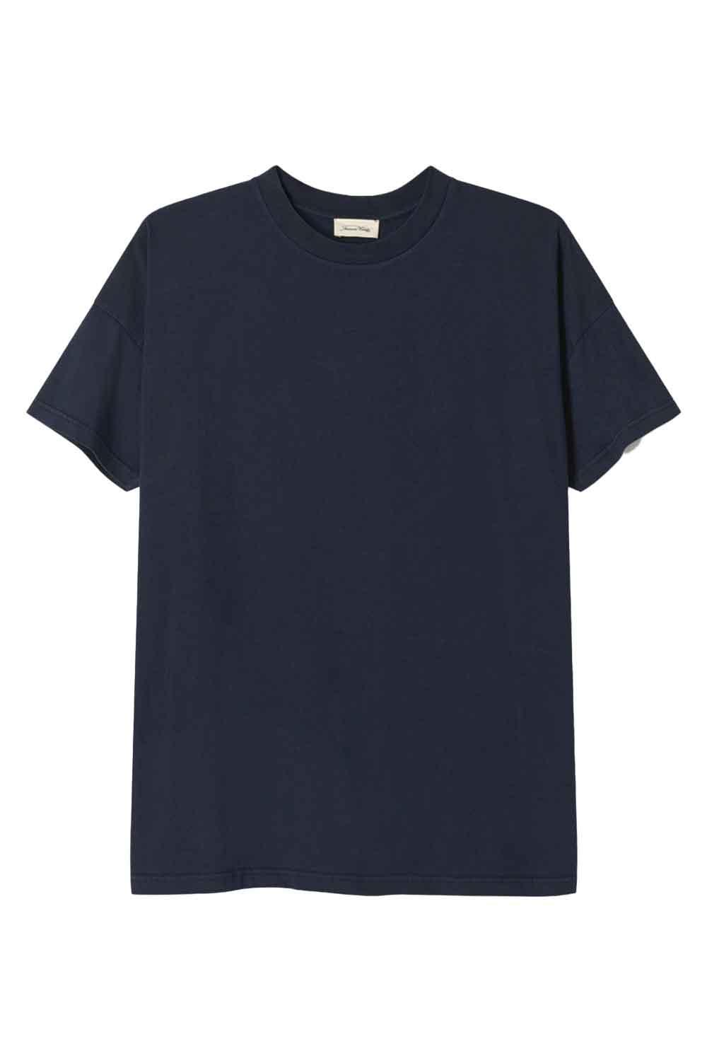 American Vintage-T-Shirt MC Col Rond Navy Vintage-T-Shirts-1-Milagron.com