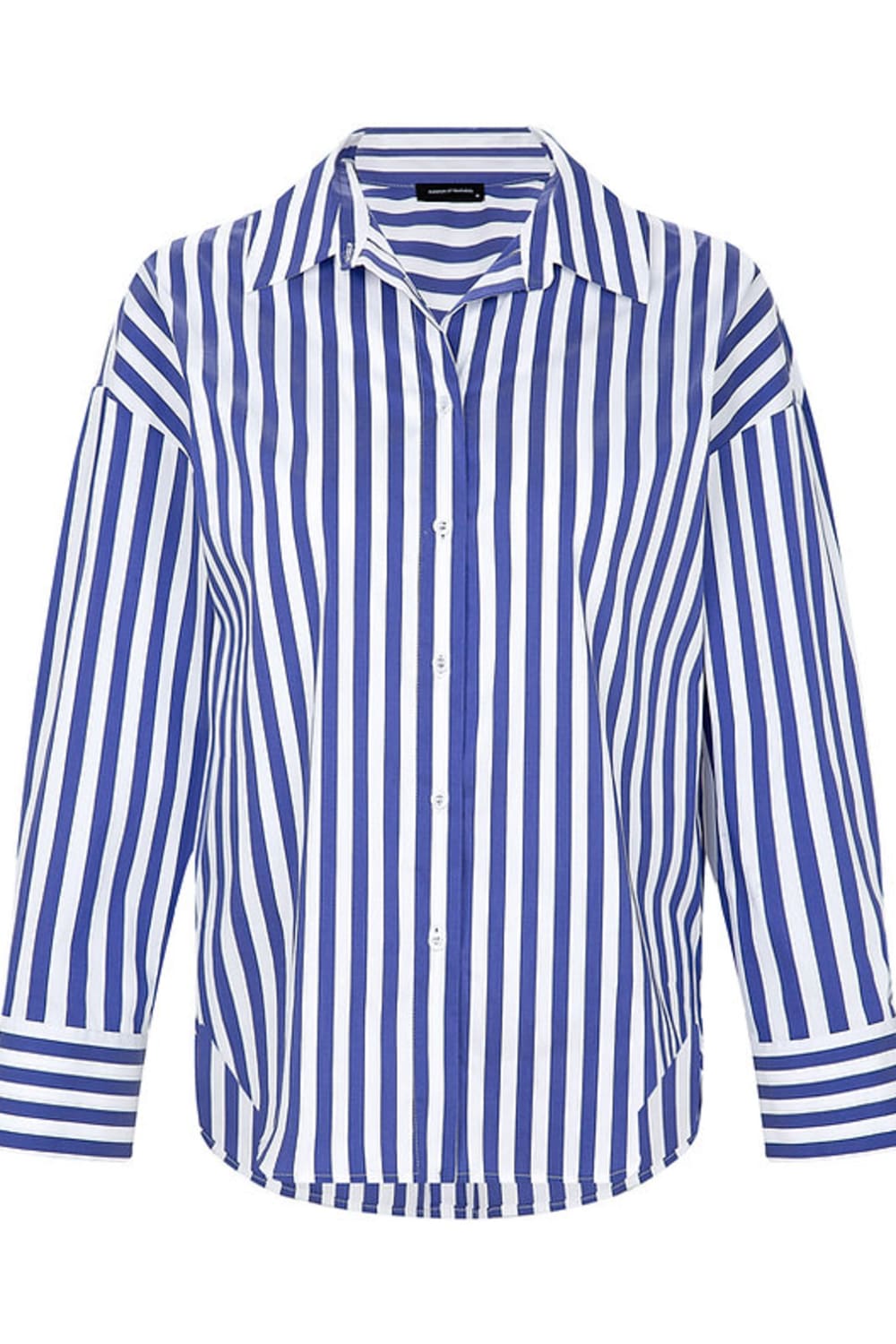 Amour Et Naturel-Beyaz Kalın Çizgili Oversize Gömlek-Gömlek-1-Milagron.com