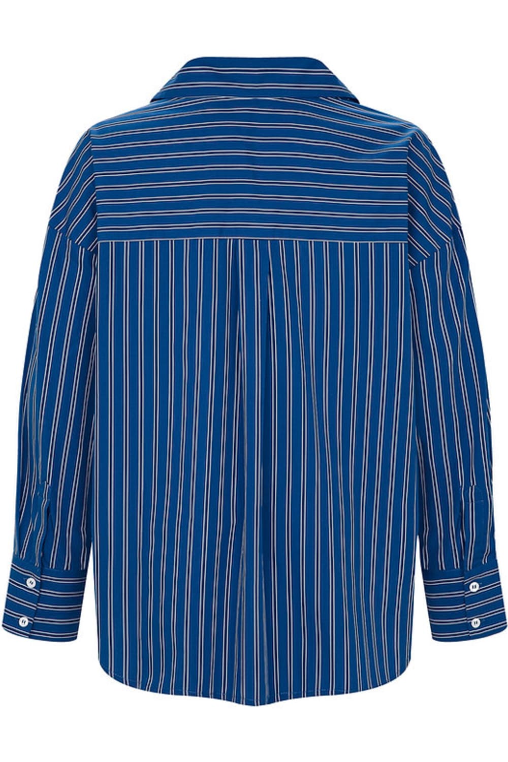 Amour Et Naturel-Lacivert Çizgili Oversize Gömlek-Gömlek-3-Milagron.com