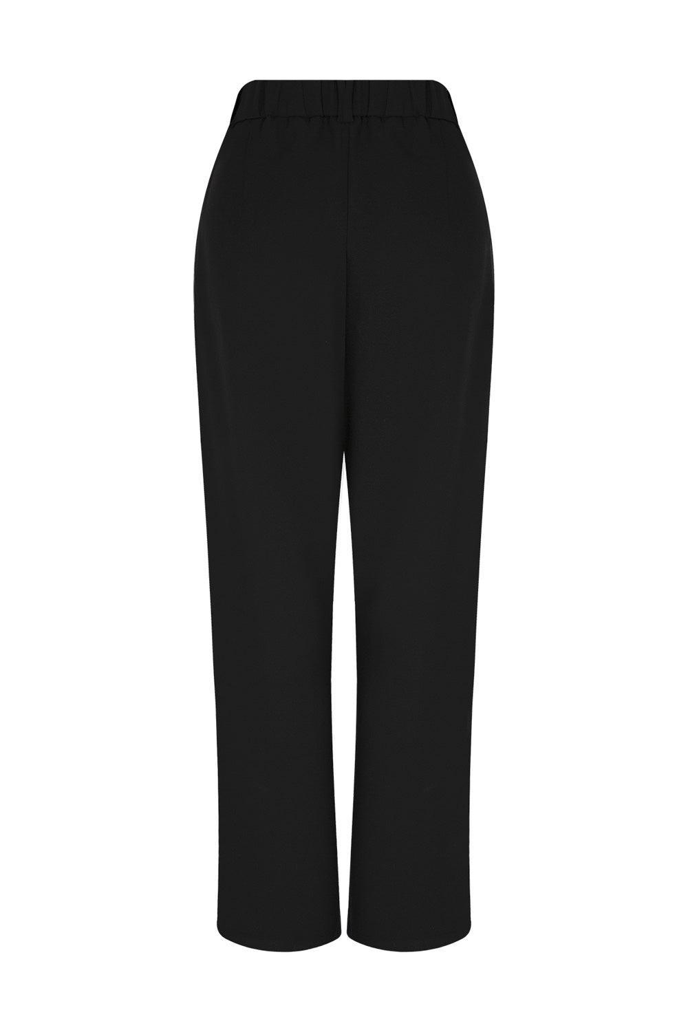 Amour Et Naturel-Mary Pantolon Siyah-Kumaş Pantolon-2-Milagron.com