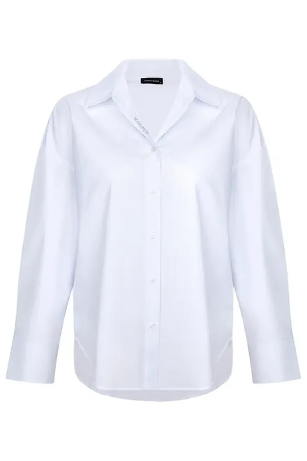 Amour Et Naturel-Nakışlı Oversize Gömlek Beyaz-Gömlek-1-Milagron.com