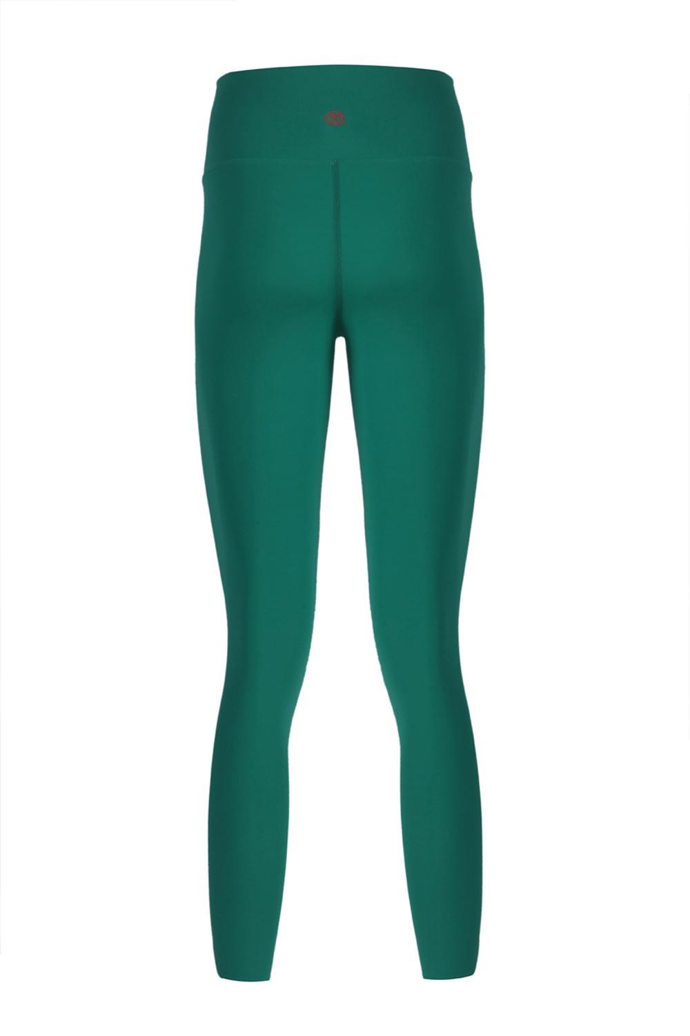 Anais & Margaux-Cross Waist Emerald Green Shaper Matt Leggings-Tayt-4-Milagron.com
