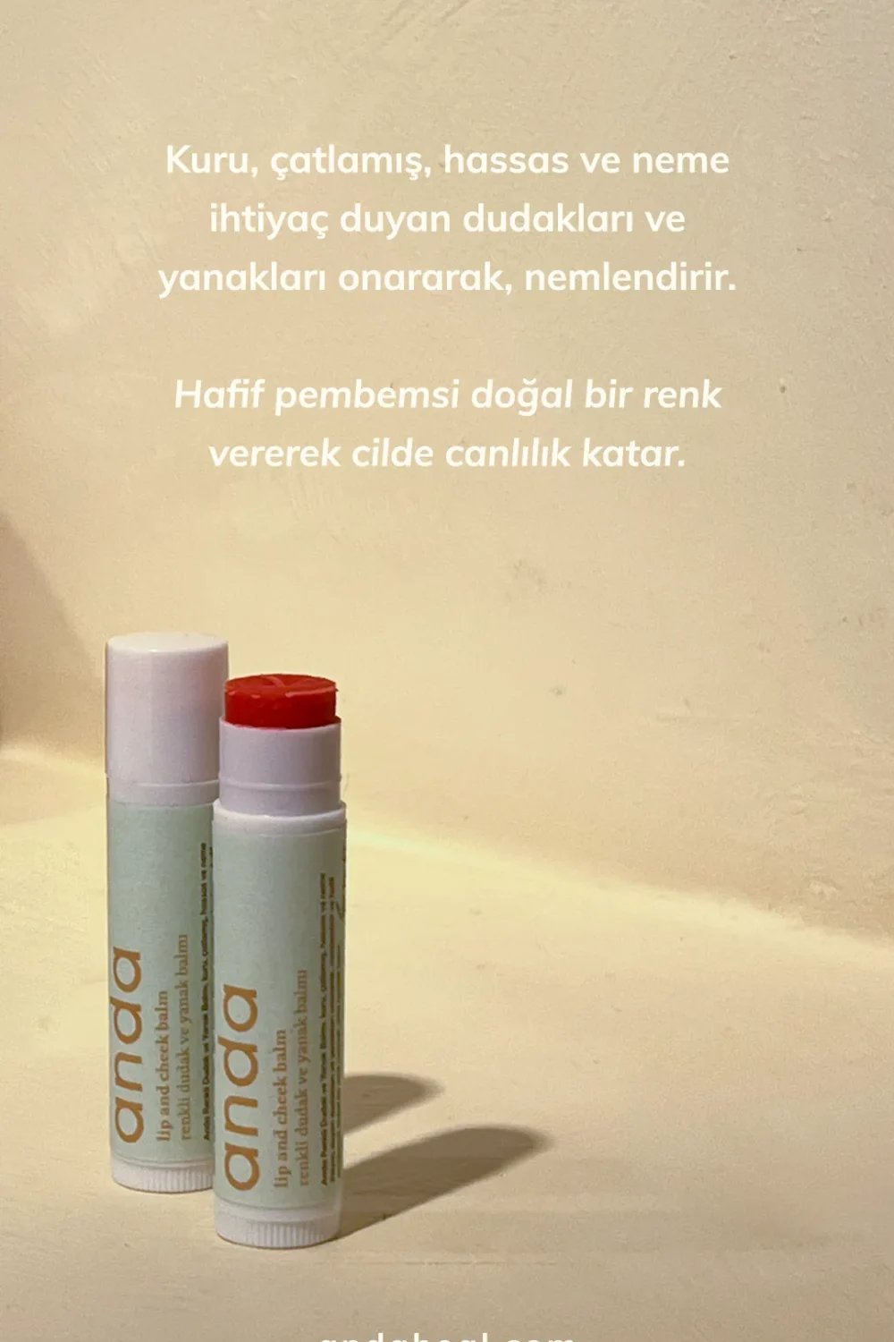 Anda Heal-Lip And Cheek Balm - Renkli Dudak Ve Yanak Balmı-Lip Balm-3-Milagron.com