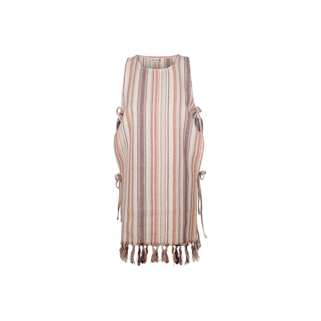 Ani Studio-Ashley Cut Out Detailed Mini Dress Camel-Kimono-1-Milagron.com