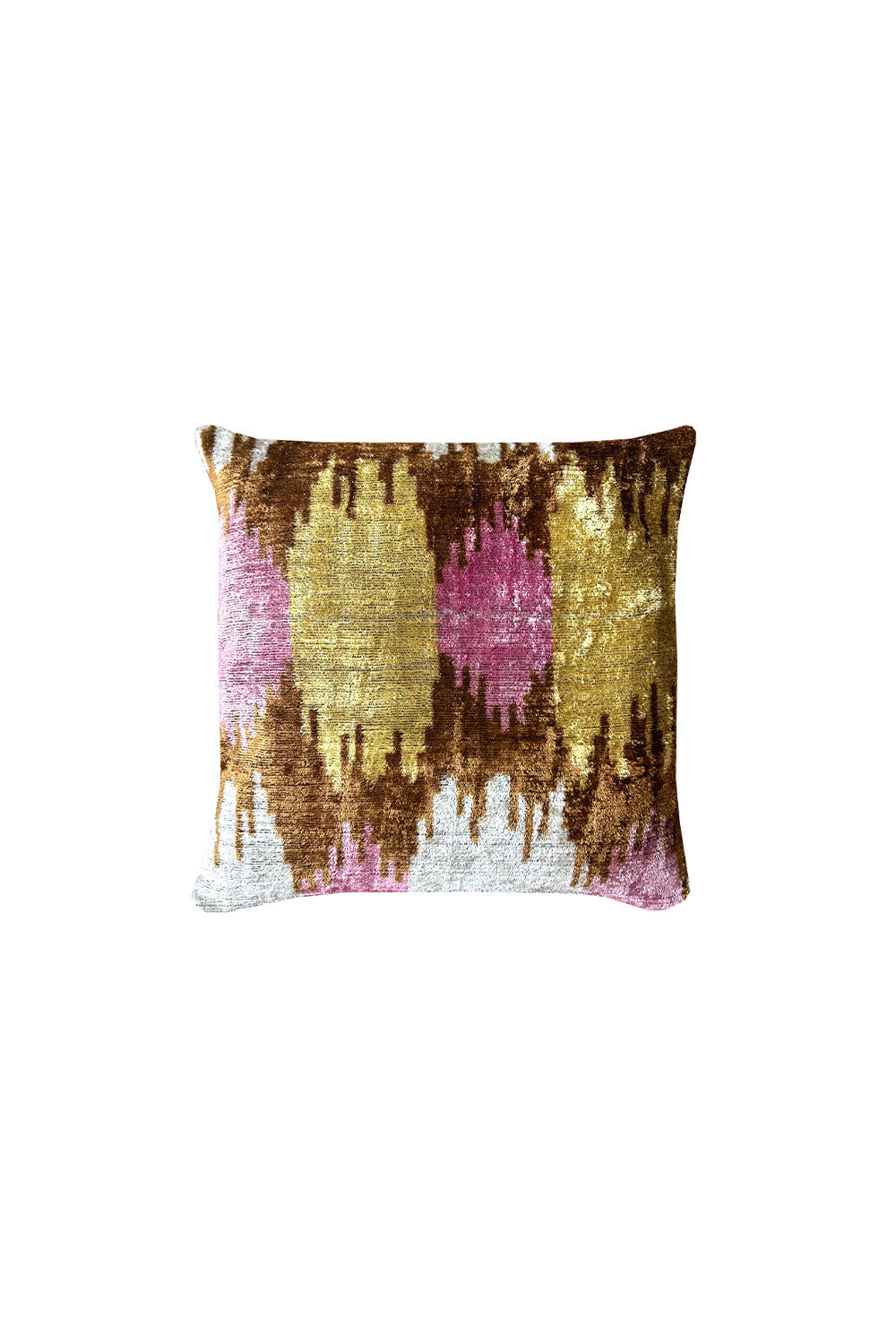 Ani Studio-Cora Silk Velvet Ikat Pillow Case-Yastık-1-Milagron.com